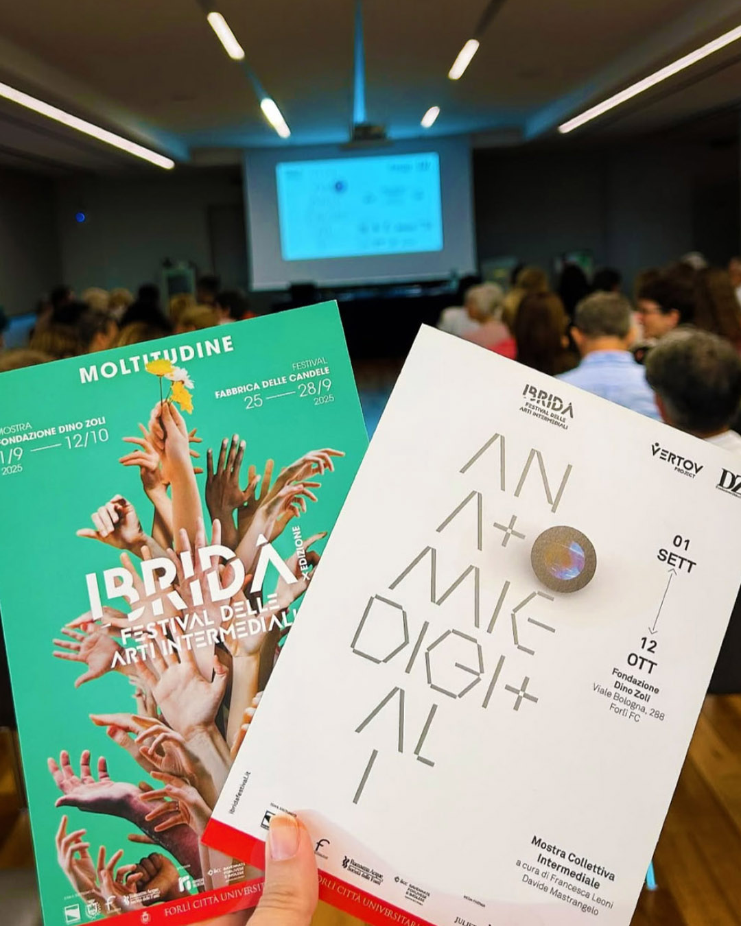 Visual mockup of the poster for Ibrida Festival 2025 – design by Gianluca Abbate