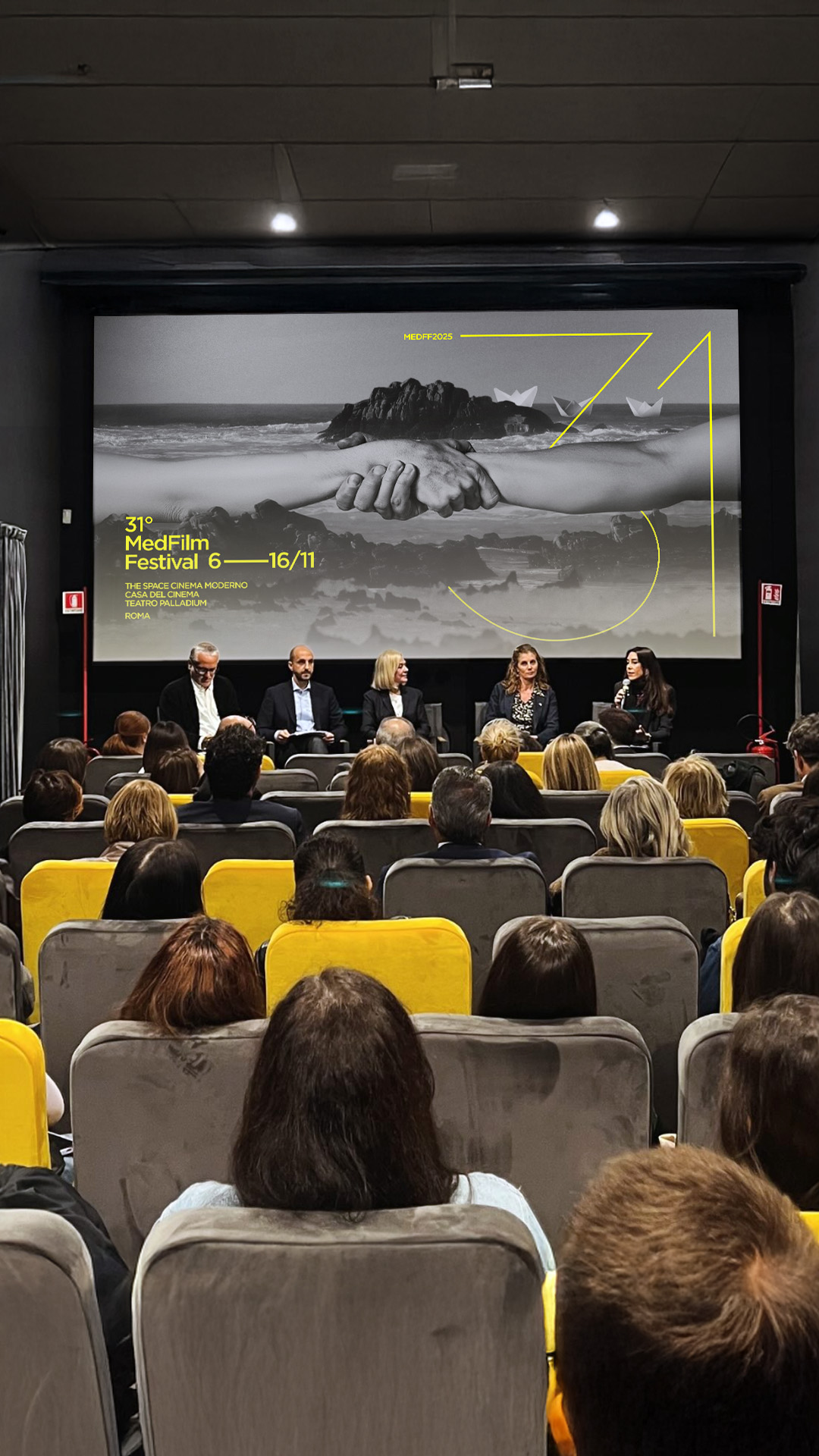 Press conference at Casa del Cinema in Rome for the 31st Med Film Festival
