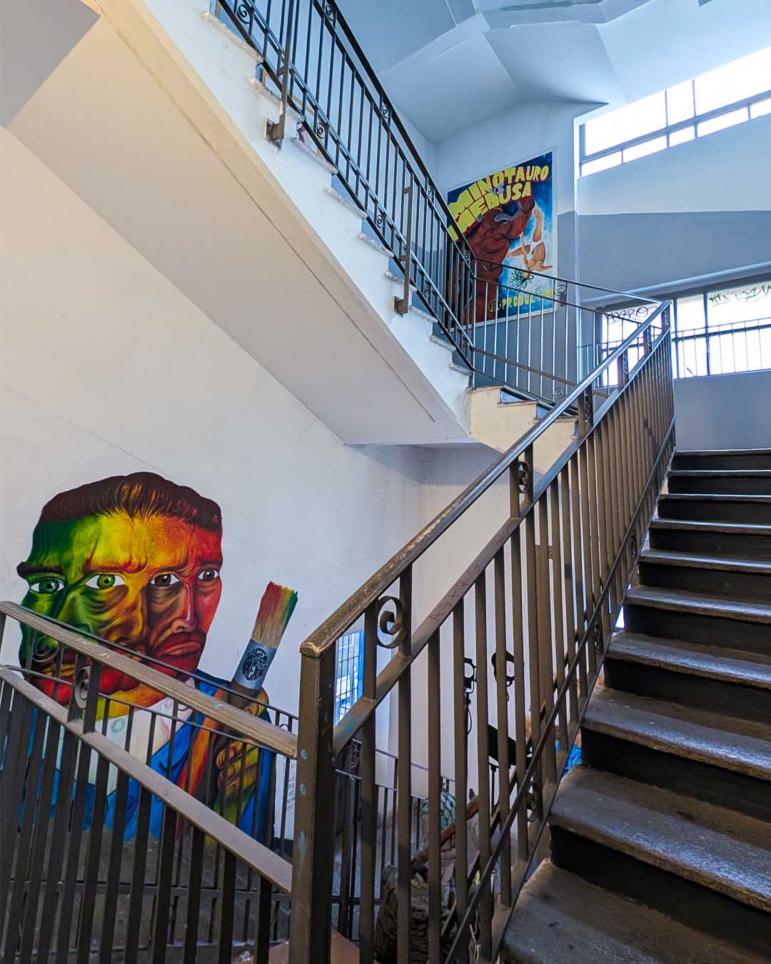 Interior staircase of Brera Art High School