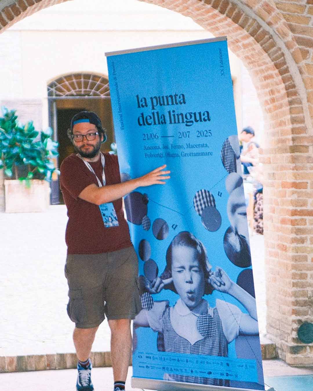 Portrait of Francesco Appoggetti during the event
