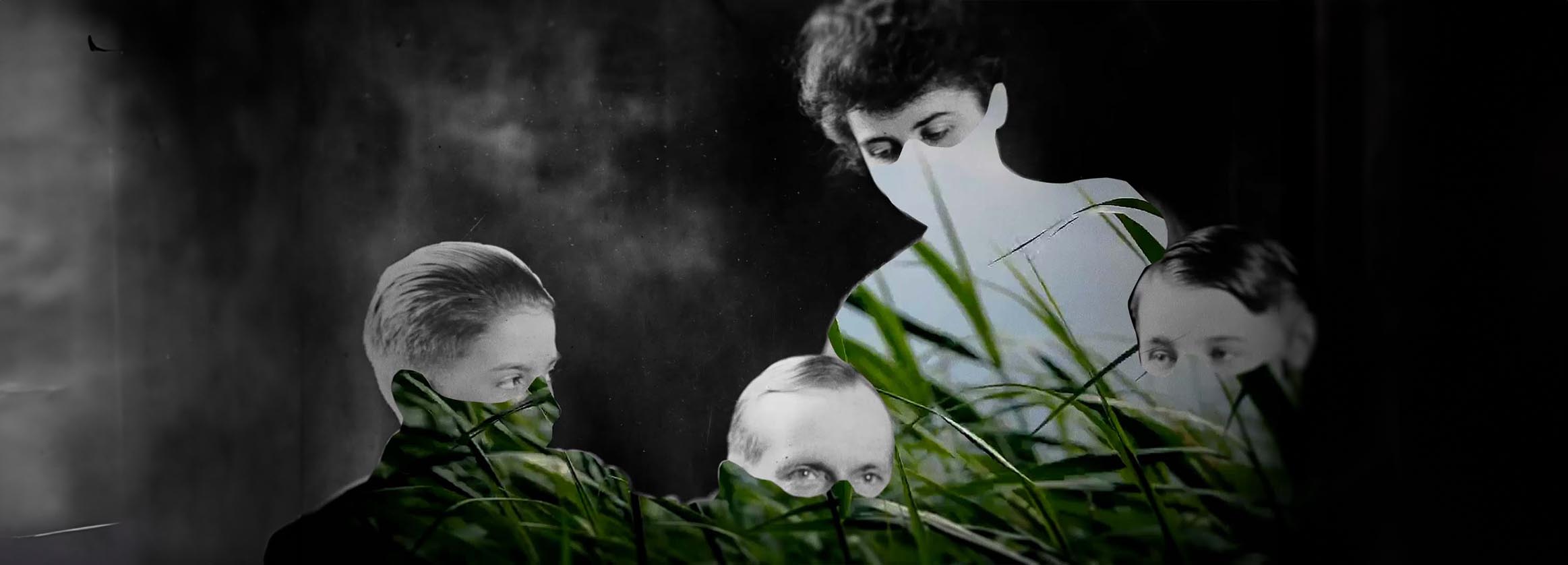 Experimental treatments on photographic archives from the Library of Congress for the Visionaria performance.