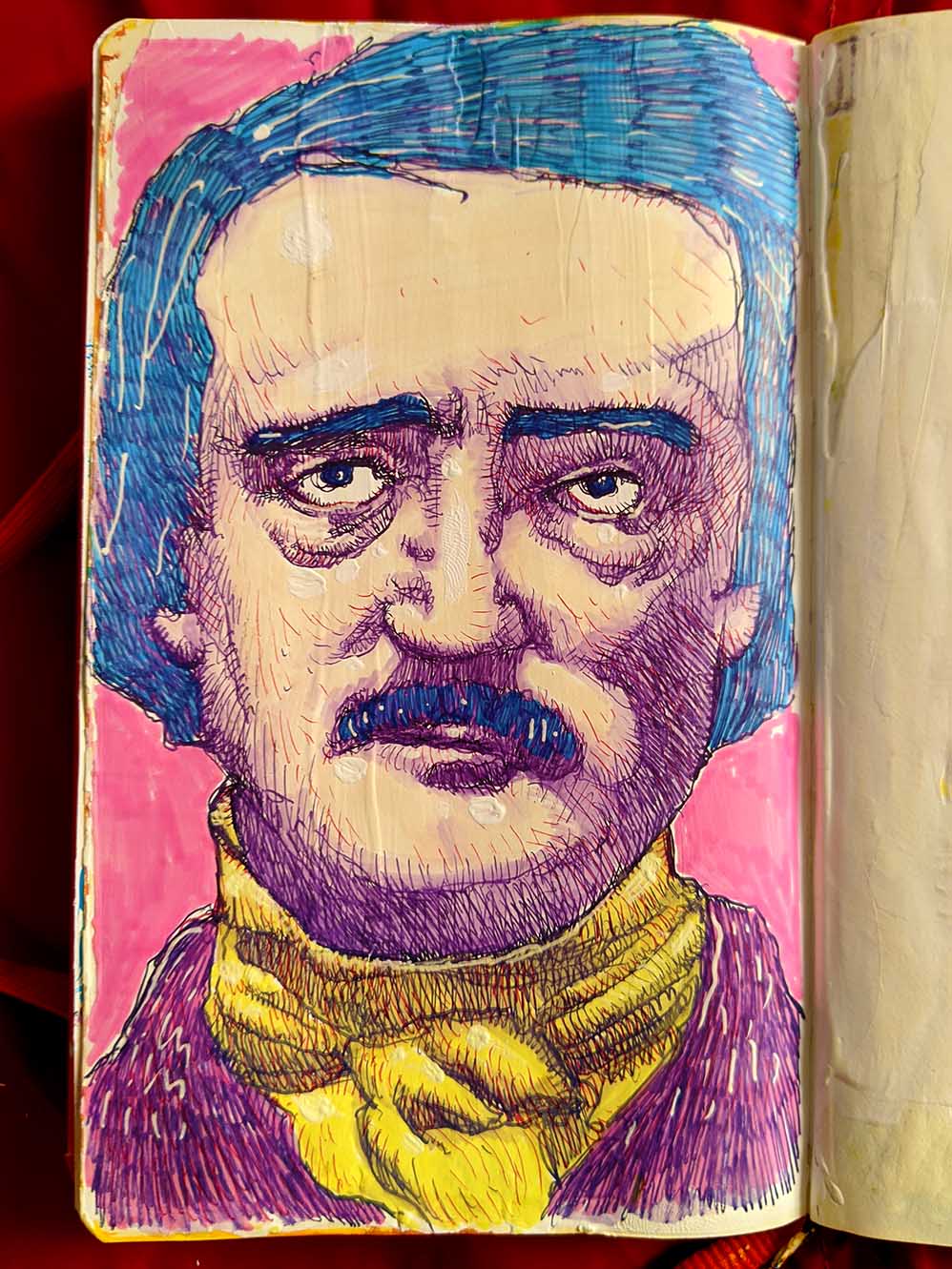Red Book - Edgar Allan Poe Portrait